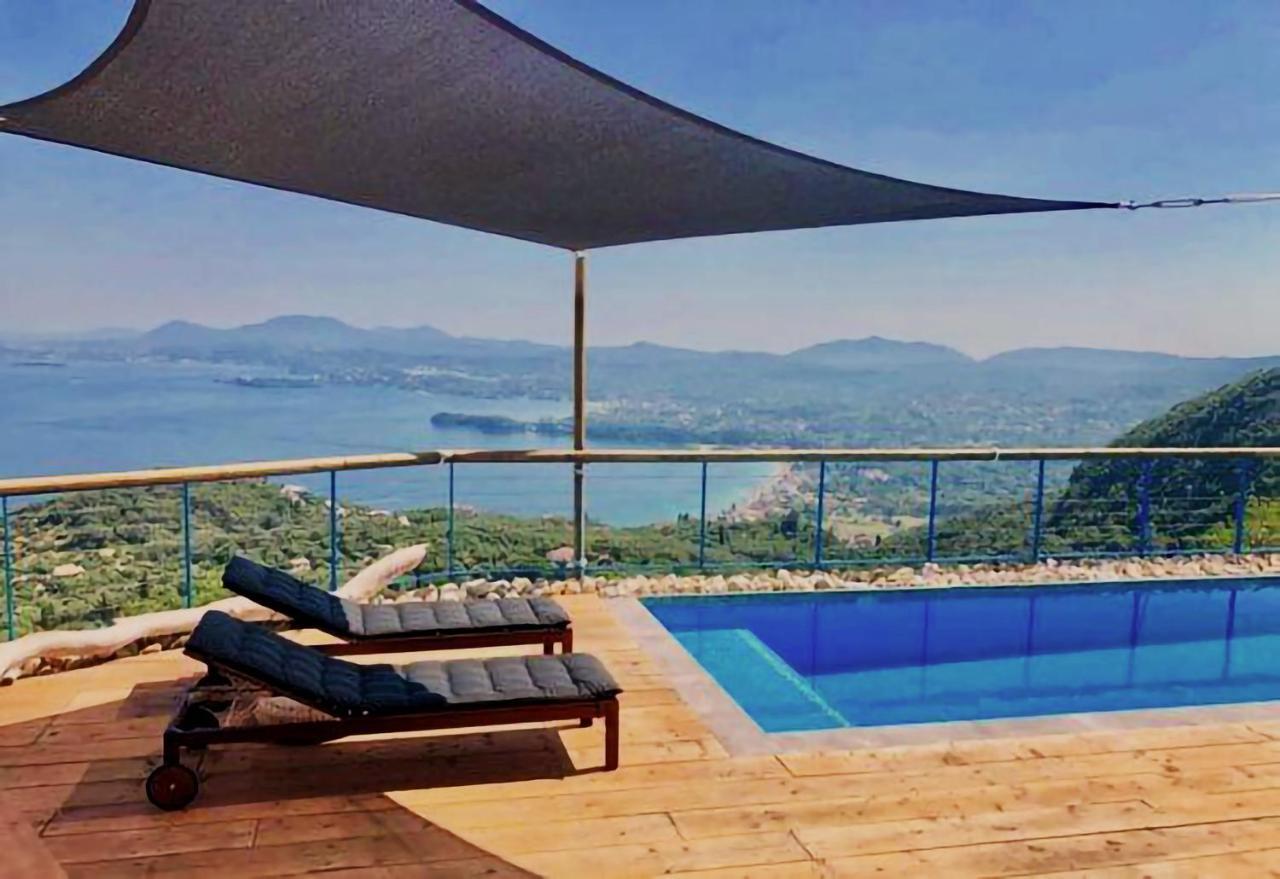 House Teigan Of Villa Intaba Breath Taking Sea Views Corfiot Riviera Corfu Island Greece With Pool Close To Ipsos Beach Pyrgi  Esterno foto