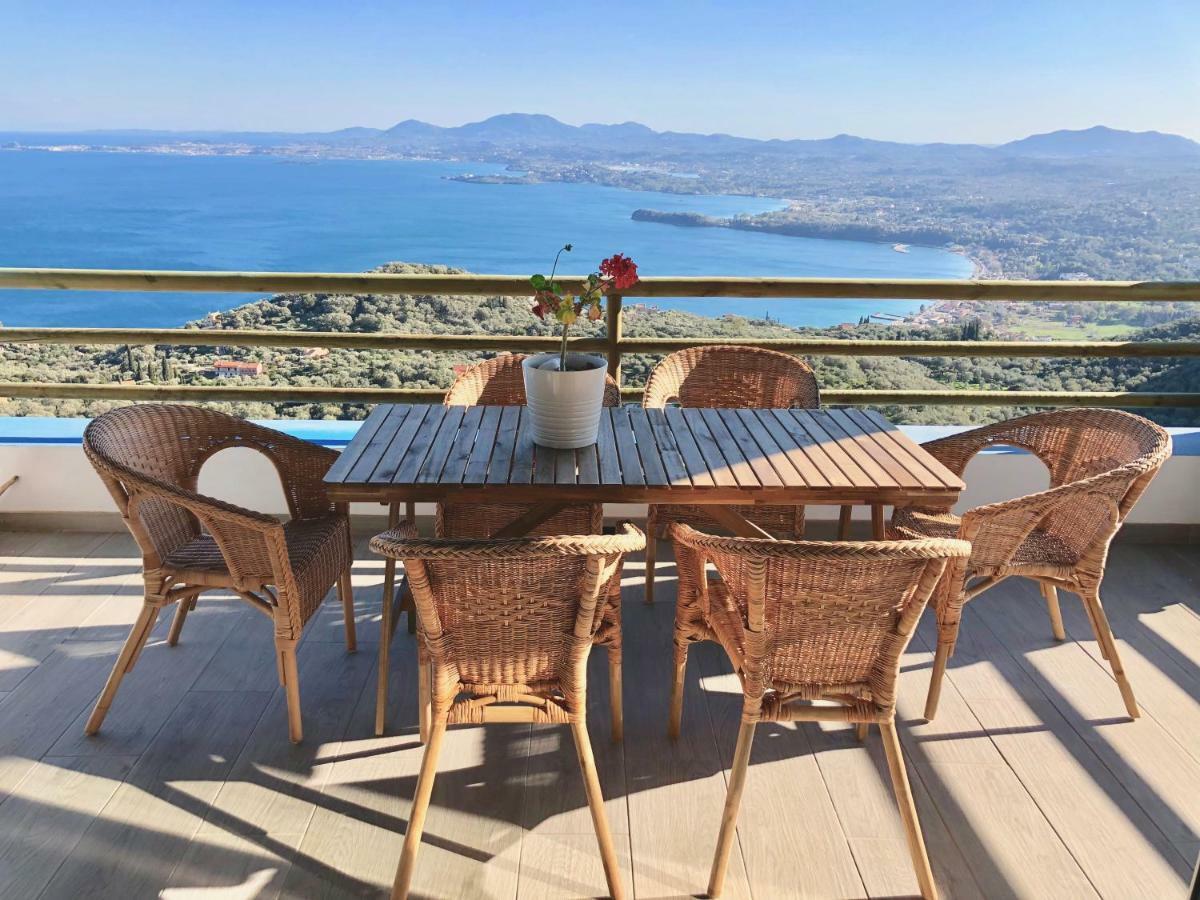 House Teigan Of Villa Intaba Breath Taking Sea Views Corfiot Riviera Corfu Island Greece With Pool Close To Ipsos Beach Pyrgi  Esterno foto