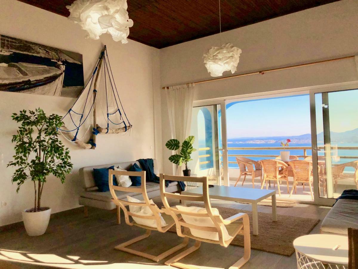 House Teigan Of Villa Intaba Breath Taking Sea Views Corfiot Riviera Corfu Island Greece With Pool Close To Ipsos Beach Pyrgi  Esterno foto
