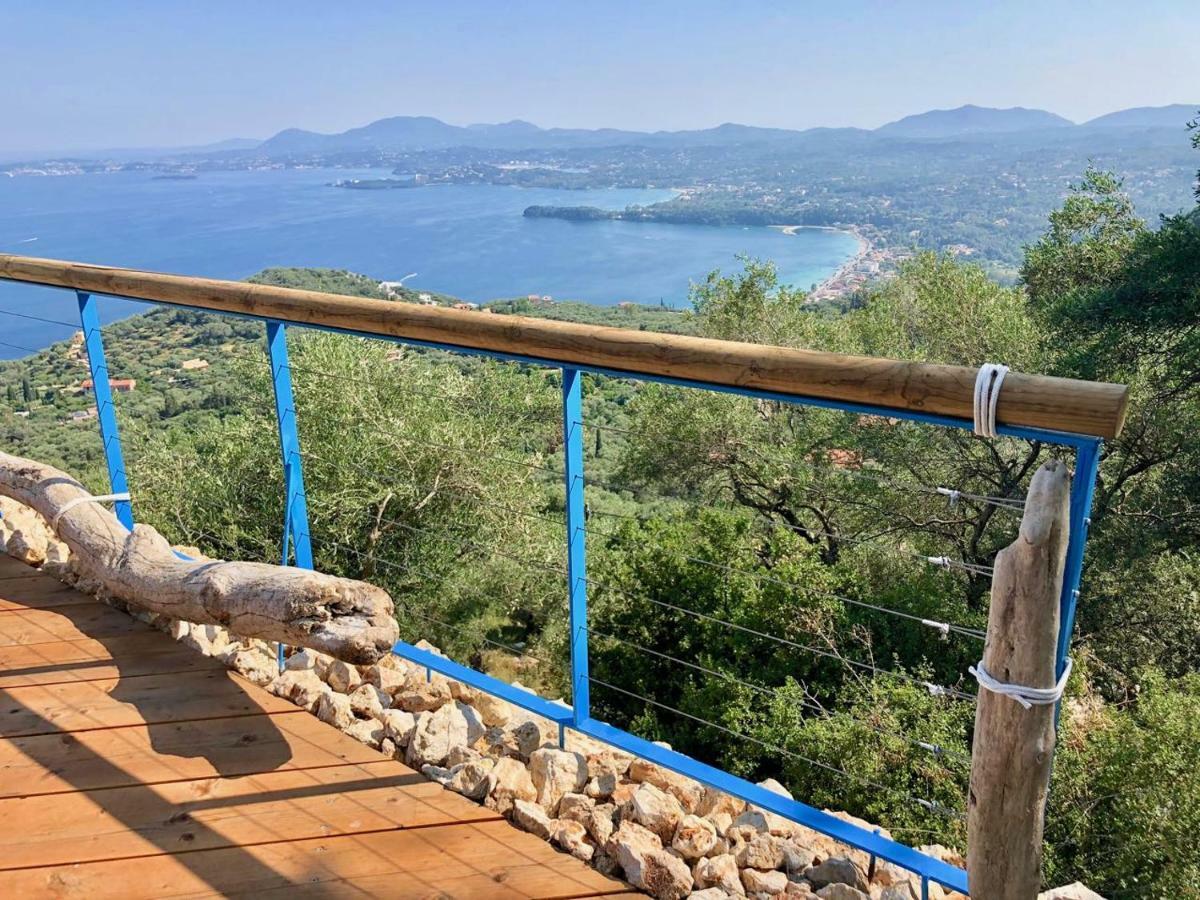House Teigan Of Villa Intaba Breath Taking Sea Views Corfiot Riviera Corfu Island Greece With Pool Close To Ipsos Beach Pyrgi  Esterno foto