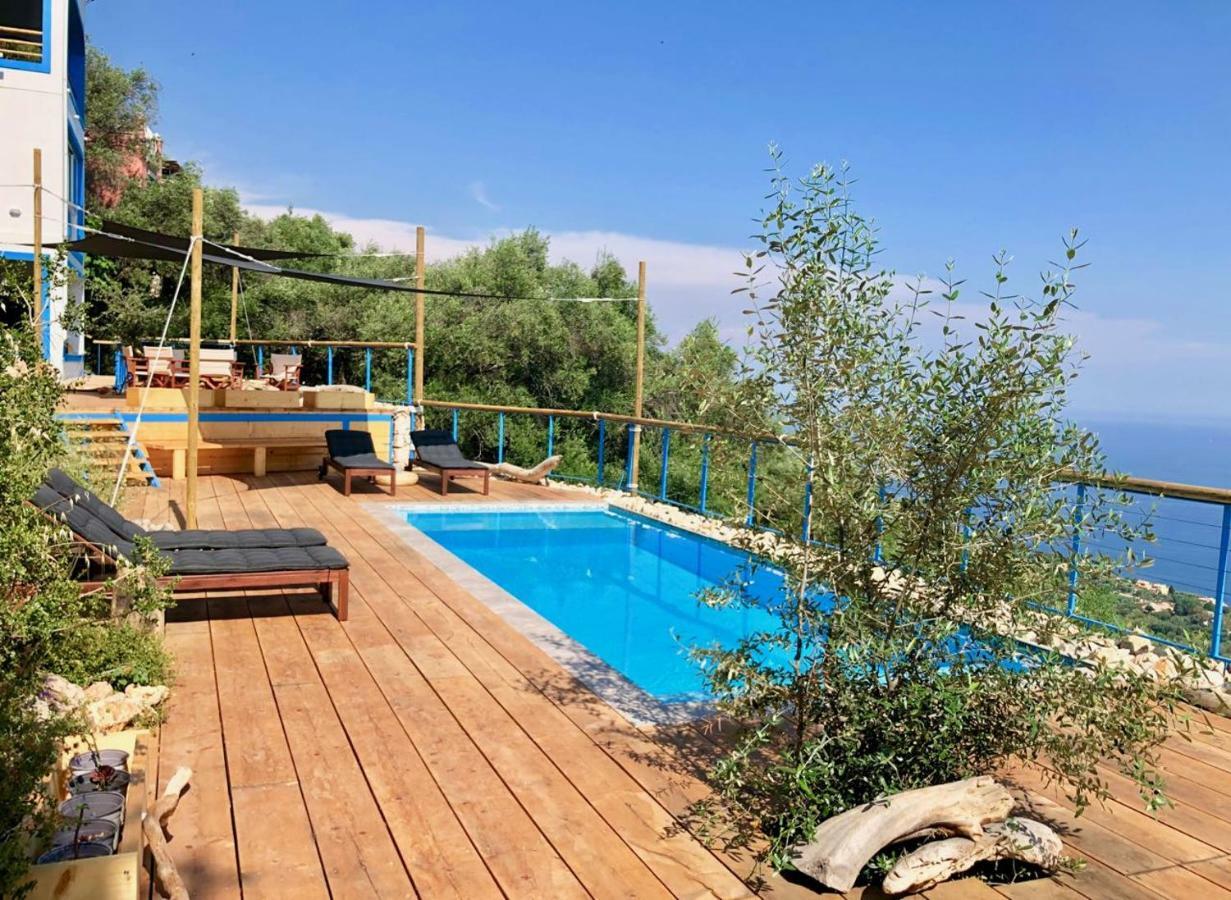 House Teigan Of Villa Intaba Breath Taking Sea Views Corfiot Riviera Corfu Island Greece With Pool Close To Ipsos Beach Pyrgi  Esterno foto